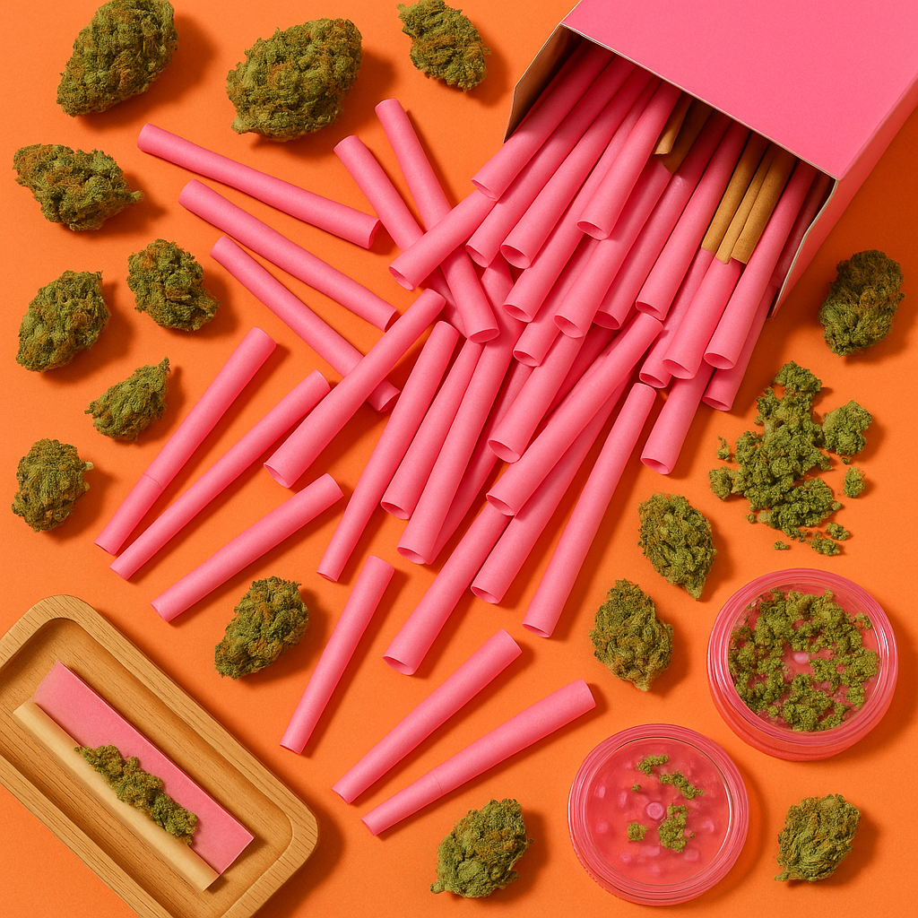 pink pre rolled cones - full box